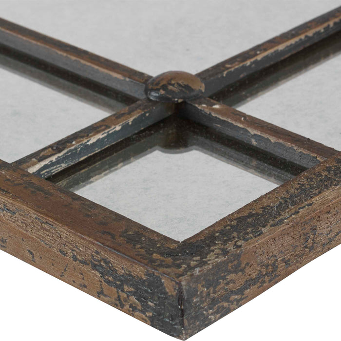 Saragano Mirror, Set Of 2 Blue w/Aged Ivory-Mirrors/Pictures-Uttermost-Lighting Design Store