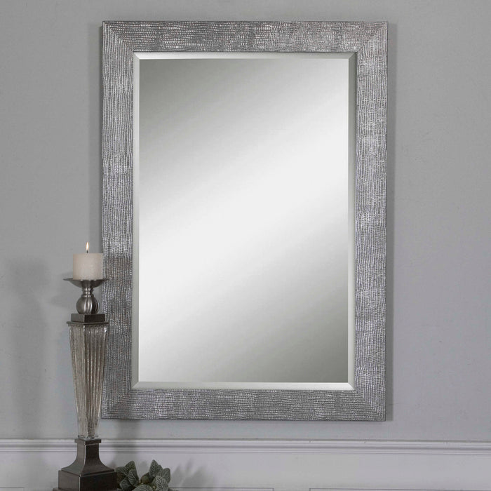 Tarek Mirror Silver w/Light Gray Glaze-Mirrors/Pictures-Uttermost-Lighting Design Store