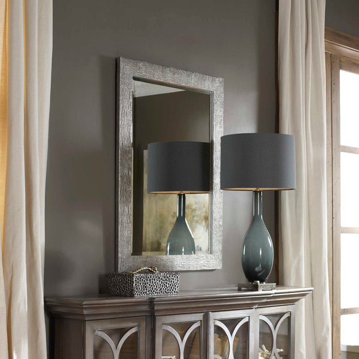 Tarek Mirror Silver w/Light Gray Glaze-Mirrors/Pictures-Uttermost-Lighting Design Store