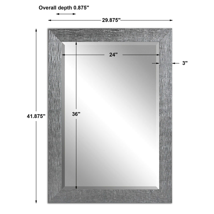 Tarek Mirror Silver w/Light Gray Glaze-Mirrors/Pictures-Uttermost-Lighting Design Store