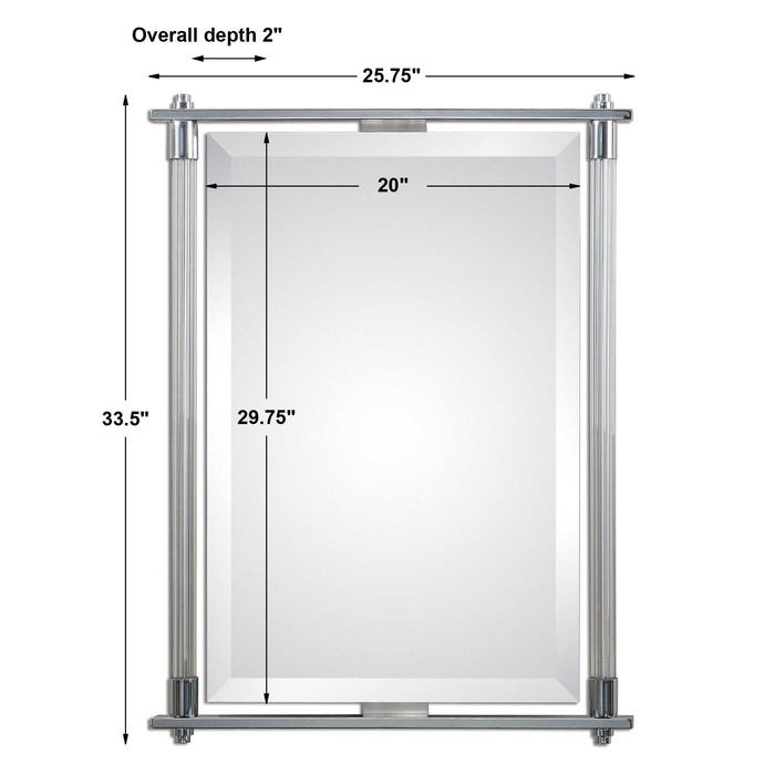 Adara Mirror Polished Chrome-Mirrors/Pictures-Uttermost-Lighting Design Store