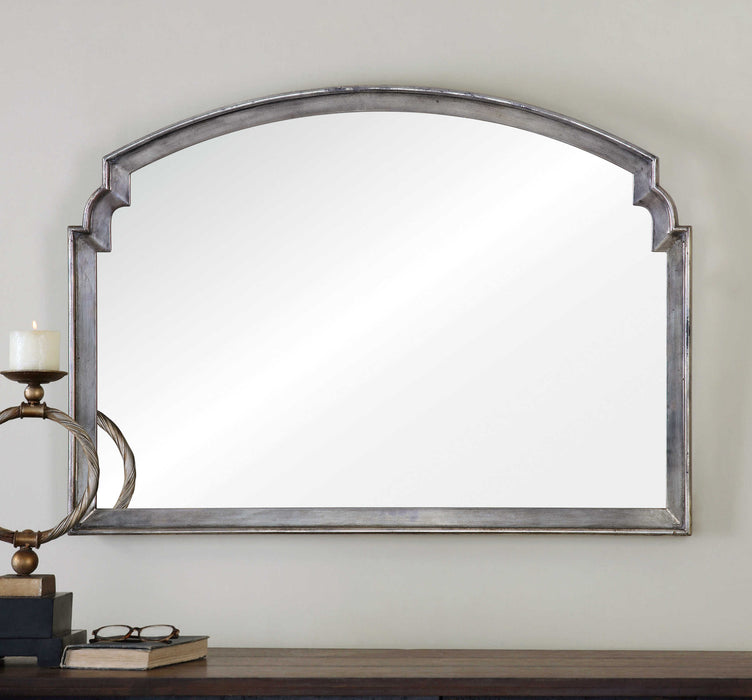 Via Della Mirror Antiqued Silver Leaf-Mirrors/Pictures-Uttermost-Lighting Design Store