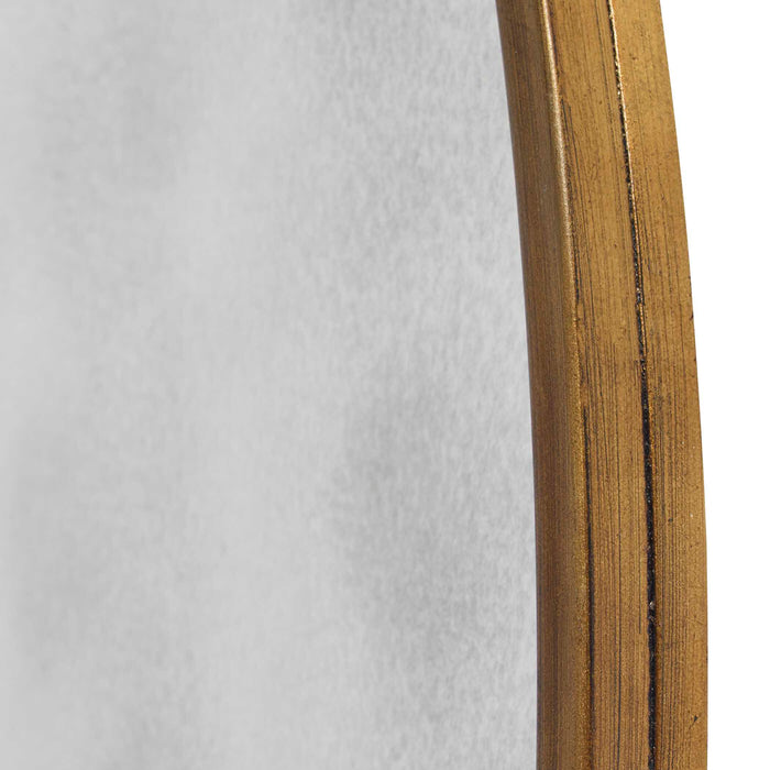 Junius Round Mirror Antiqued Gold-Mirrors/Pictures-Uttermost-Lighting Design Store