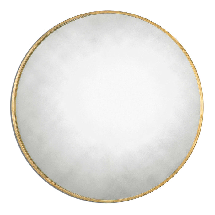 Junius Round Mirror Antiqued Gold-Mirrors/Pictures-Uttermost-Lighting Design Store