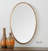 Herleva Oval Mirror Antiqued Gold-Mirrors/Pictures-Uttermost-Lighting Design Store