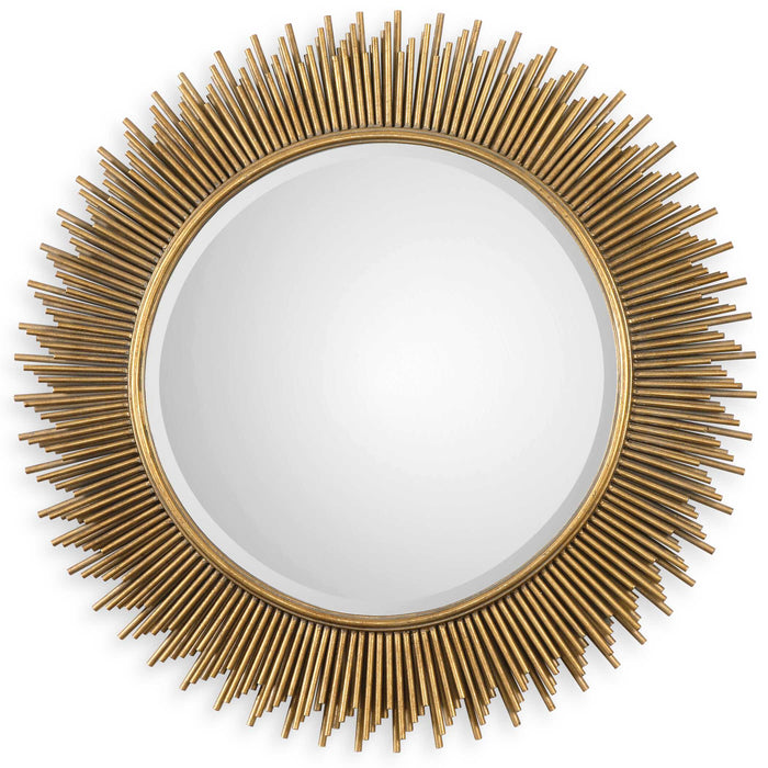 Marlo Mirror Antiqued Gold Leaf-Mirrors/Pictures-Uttermost-Lighting Design Store