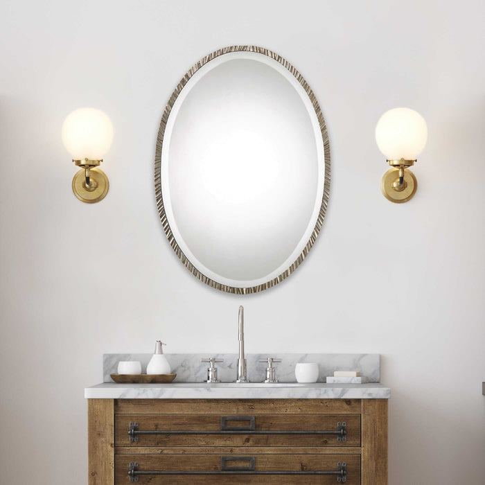 Annadel Oval Mirror Polished Nickel-Mirrors/Pictures-Uttermost-Lighting Design Store