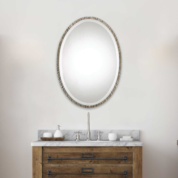 Annadel Oval Mirror Polished Nickel-Mirrors/Pictures-Uttermost-Lighting Design Store