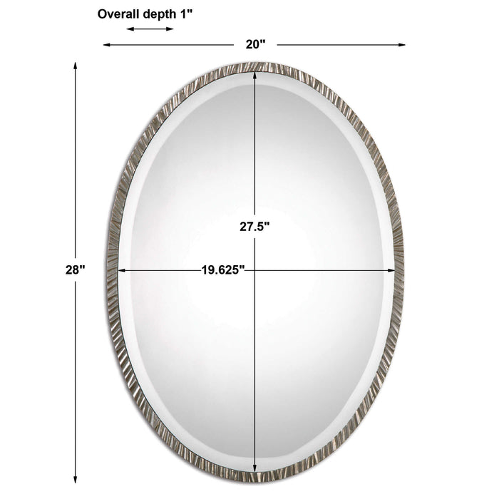 Annadel Oval Mirror Polished Nickel-Mirrors/Pictures-Uttermost-Lighting Design Store