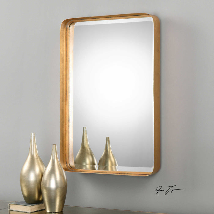Crofton Mirror Antiqued Gold Leaf-Mirrors/Pictures-Uttermost-Lighting Design Store