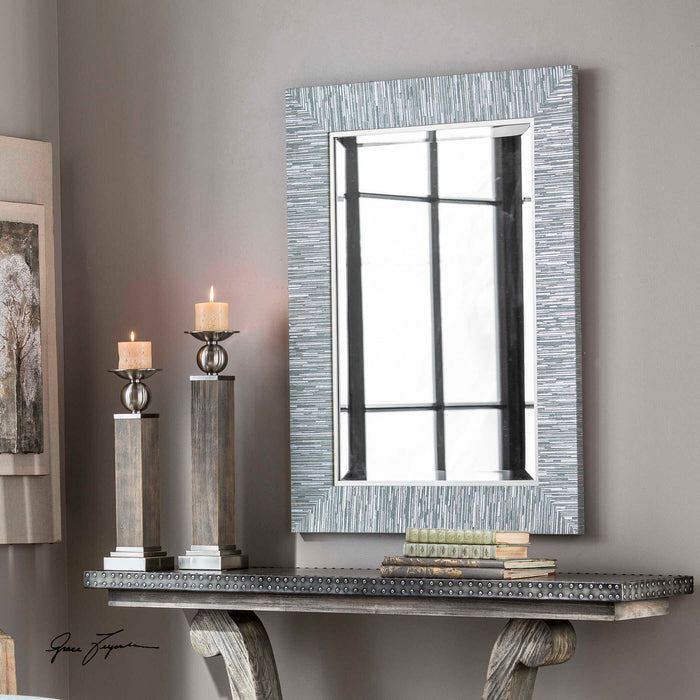 Belaya Mirror Blue-gray And Silver-Mirrors/Pictures-Uttermost-Lighting Design Store