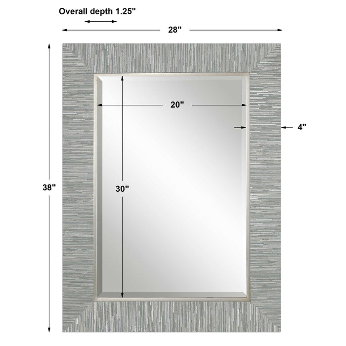 Belaya Mirror Blue-gray And Silver-Mirrors/Pictures-Uttermost-Lighting Design Store