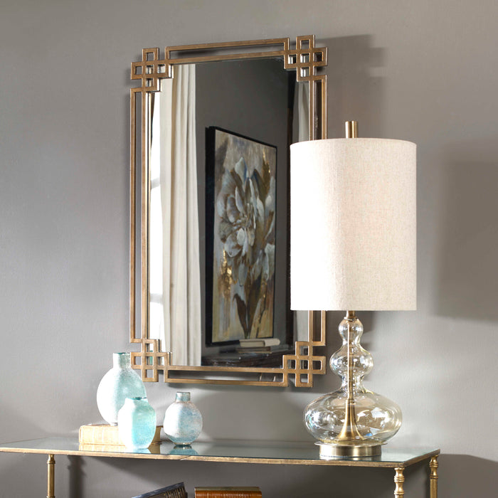 Devoll Mirror Oxidized Gold-Mirrors/Pictures-Uttermost-Lighting Design Store