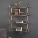 Auley Wall Shelf Antiqued Gold Leaf-Home Accents-Uttermost-Lighting Design Store