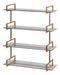Auley Wall Shelf Antiqued Gold Leaf-Home Accents-Uttermost-Lighting Design Store