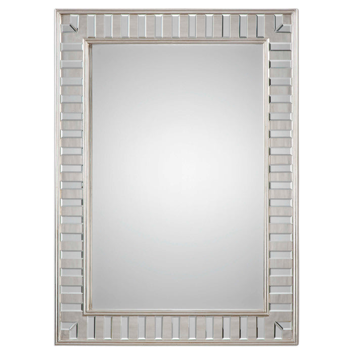 Lanester Mirror Antiqued Silver Leaf-Mirrors/Pictures-Uttermost-Lighting Design Store