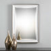 Lahvahn Mirror Gloss White w/Silver Leaf-Mirrors/Pictures-Uttermost-Lighting Design Store