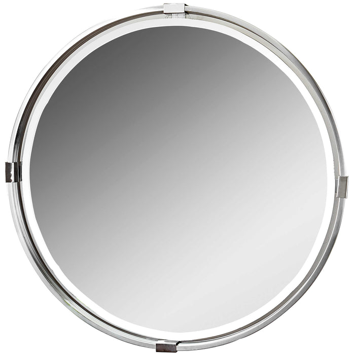 Tazlina Mirror Polished Nickel-Mirrors/Pictures-Uttermost-Lighting Design Store