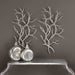 Silver Branches Wall Art Antiqued Silver Leaf-Home Accents-Uttermost-Lighting Design Store