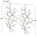 Silver Branches Wall Art Antiqued Silver Leaf-Home Accents-Uttermost-Lighting Design Store