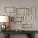 Elias Wall Art Brushed Bronze-Mirrors/Pictures-Uttermost-Lighting Design Store