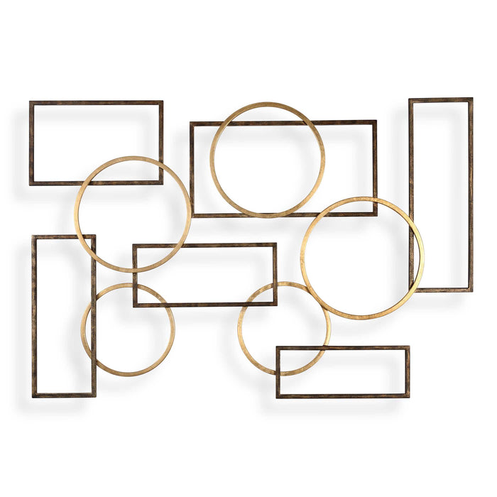 Elias Wall Art Brushed Bronze-Mirrors/Pictures-Uttermost-Lighting Design Store