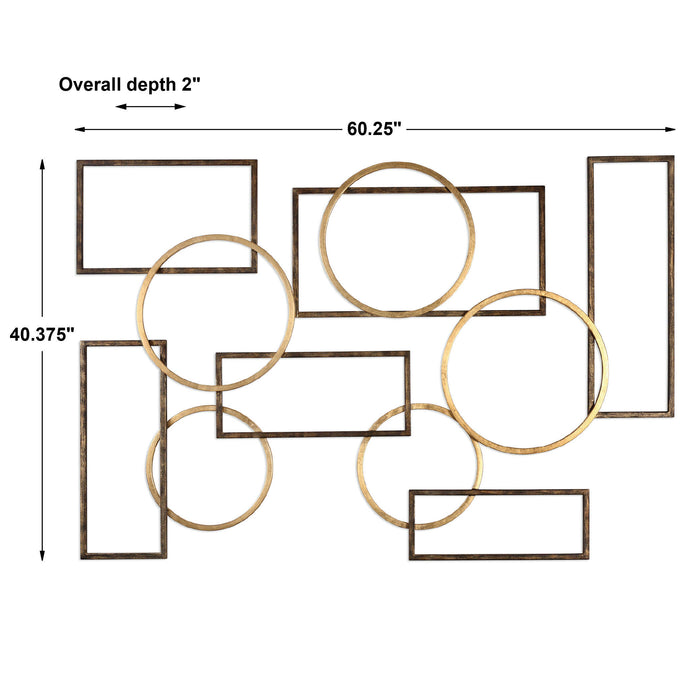 Elias Wall Art Brushed Bronze-Mirrors/Pictures-Uttermost-Lighting Design Store