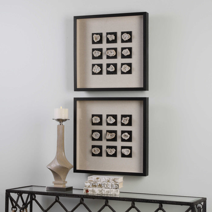Geode Shadow Box Black Wood-Mirrors/Pictures-Uttermost-Lighting Design Store