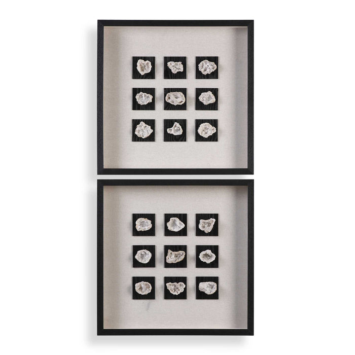 Geode Shadow Box Black Wood-Mirrors/Pictures-Uttermost-Lighting Design Store