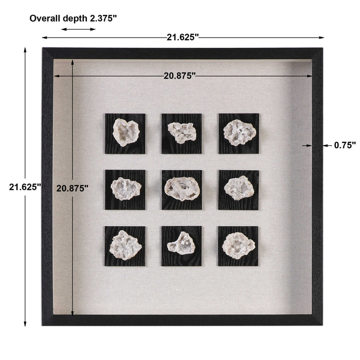Geode Shadow Box Black Wood-Mirrors/Pictures-Uttermost-Lighting Design Store