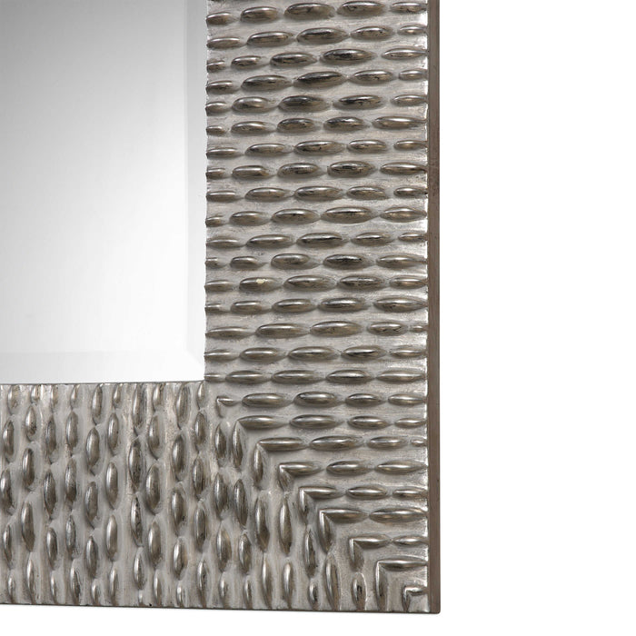 Cressida Mirror Metallic Silver Leaf w/Black-Mirrors/Pictures-Uttermost-Lighting Design Store