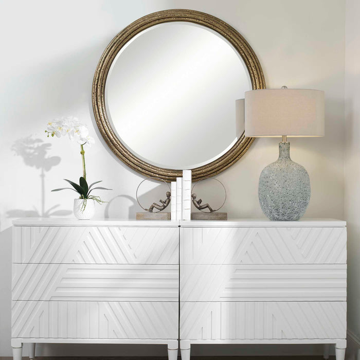Spera Mirror Antiqued Gold-Mirrors/Pictures-Uttermost-Lighting Design Store