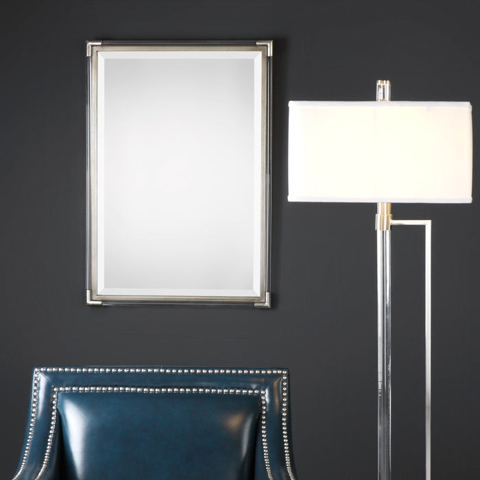 Mackai Mirror Metallic Silver-Mirrors/Pictures-Uttermost-Lighting Design Store