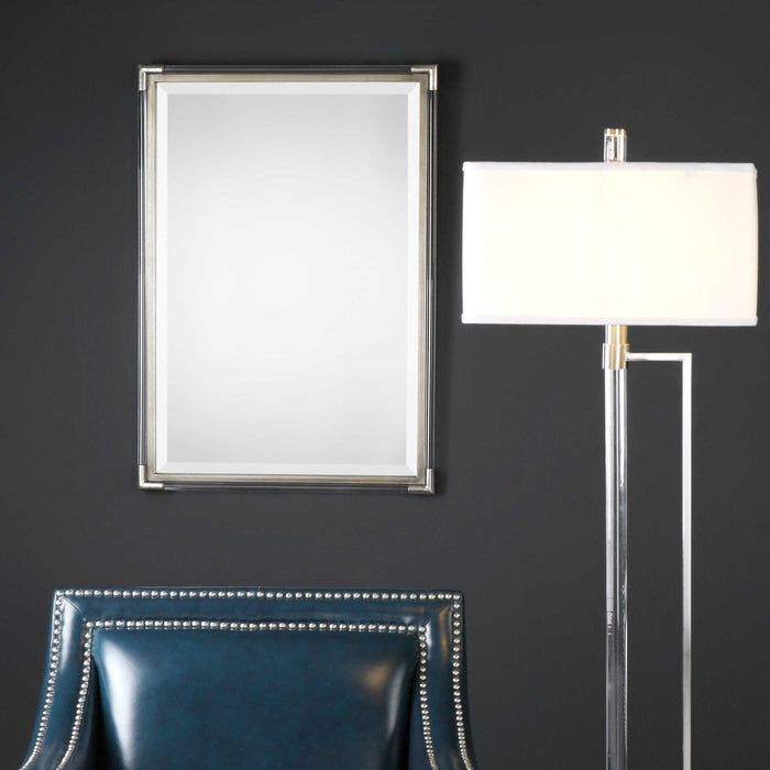 Mackai Mirror Metallic Silver-Mirrors/Pictures-Uttermost-Lighting Design Store
