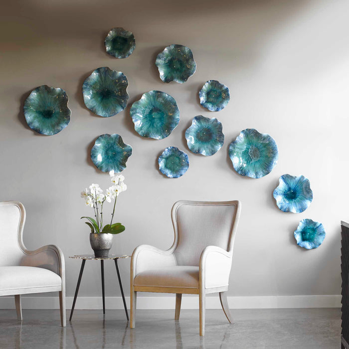 Abella Wall Art Glazed In Fresh Caribbean Tones-Home Accents-Uttermost-Lighting Design Store
