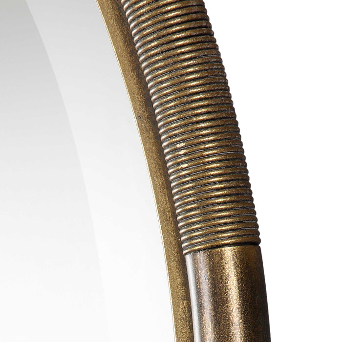 Finnick Mirror Antiqued Gold Leaf-Mirrors/Pictures-Uttermost-Lighting Design Store