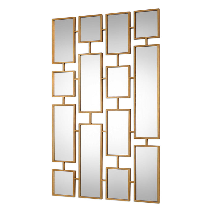 Kennon Mirror Antiqued Gold Leaf-Mirrors/Pictures-Uttermost-Lighting Design Store
