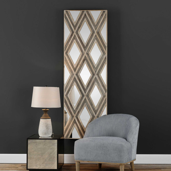 Tahira Wall Mirror Ivory And Chestnut Gray-Mirrors/Pictures-Uttermost-Lighting Design Store