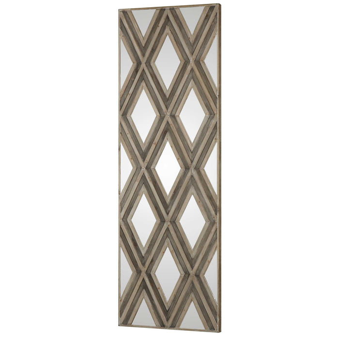 Tahira Wall Mirror Ivory And Chestnut Gray-Mirrors/Pictures-Uttermost-Lighting Design Store
