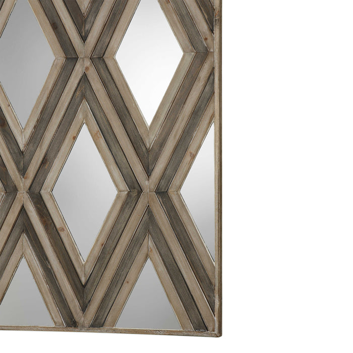 Tahira Wall Mirror Ivory And Chestnut Gray-Mirrors/Pictures-Uttermost-Lighting Design Store