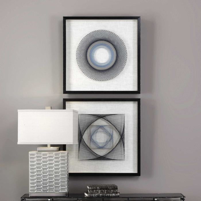 String Duet Wall Art Black Pine-Mirrors/Pictures-Uttermost-Lighting Design Store