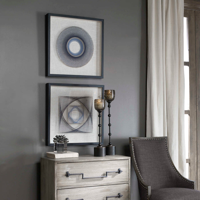 String Duet Wall Art Black Pine-Mirrors/Pictures-Uttermost-Lighting Design Store