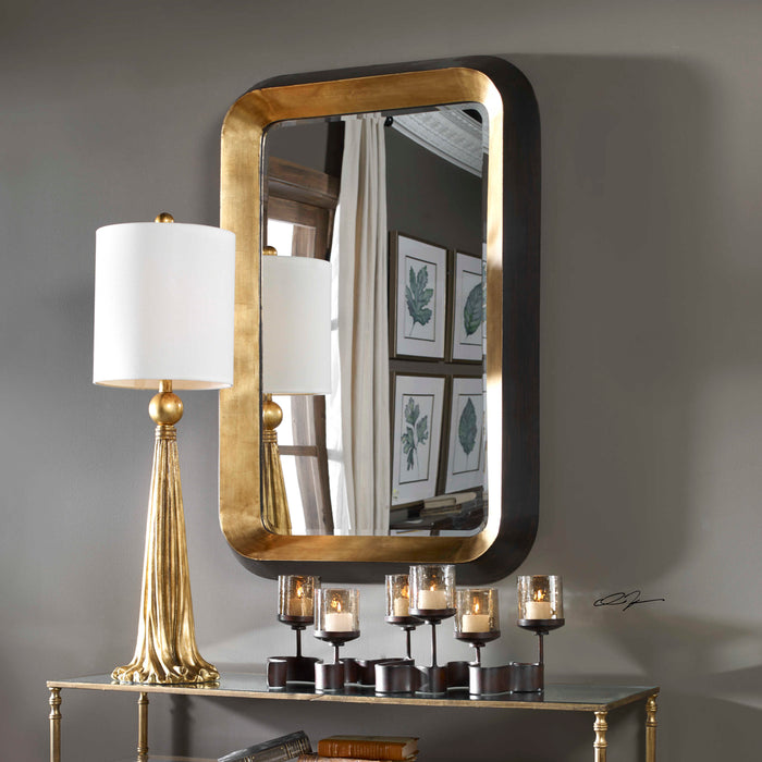 Niva Mirror Antiqued Metallic Gold Leaf-Mirrors/Pictures-Uttermost-Lighting Design Store