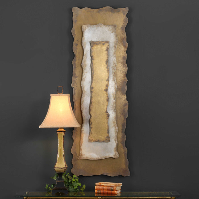 Jaymes Panel Antique Bronze, Silver, And Gold-Mirrors/Pictures-Uttermost-Lighting Design Store