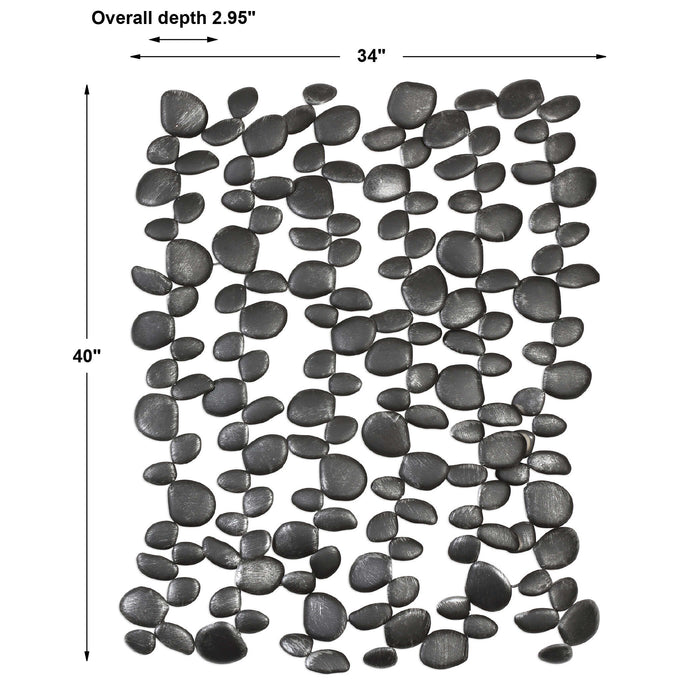 Skipping Wall Art Charcoal Black-Mirrors/Pictures-Uttermost-Lighting Design Store