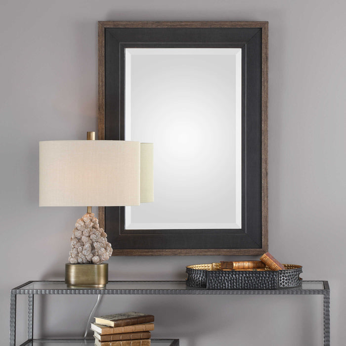 Staveley Mirror Rustic Black-Mirrors/Pictures-Uttermost-Lighting Design Store