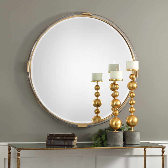 Mackai Mirror Gold Leaf-Mirrors/Pictures-Uttermost-Lighting Design Store