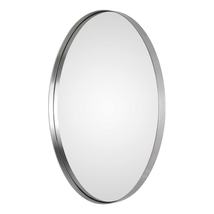 Pursley Mirror Brushed Nickel-Mirrors/Pictures-Uttermost-Lighting Design Store