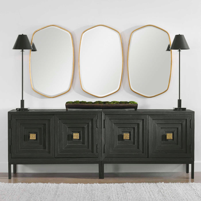Duronia Mirror Antiqued Gold Leaf-Mirrors/Pictures-Uttermost-Lighting Design Store