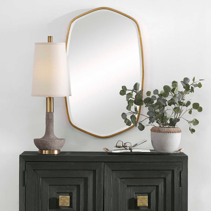 Duronia Mirror Antiqued Gold Leaf-Mirrors/Pictures-Uttermost-Lighting Design Store